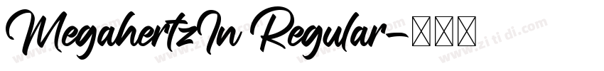 MegahertzIn Regular字体转换